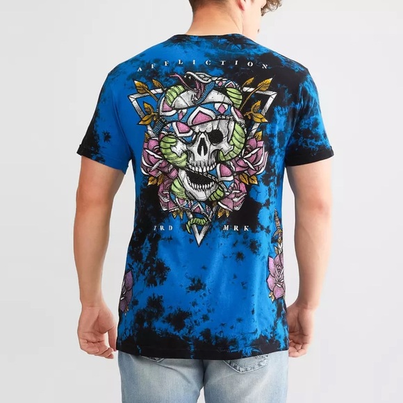 Affliction Kids Blue Graphic Tee - Picture 1 of 6